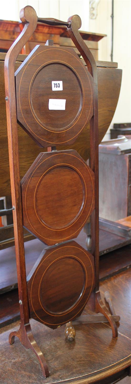 Inlaid 3-tier cake stand